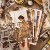 Simno livre d’autocollants vintage, 50 feuilles – Temps de Voir les images du produit 9