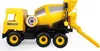 A yellow and black toy cement mixer truck. Voir les images du produit