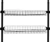 Two black wire storage baskets are mounted on black poles. Náhled obrázku produktu