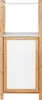 A product shot of a bamboo shelf unit with a white laundry box. Produktbild-Vorschau