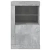vidaXL Armoire d'appoint avec lampes LED gris béton Voir les images du produit 6