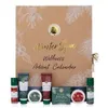 A beauty advent calendar with various spa and wellness products displayed in front of it. Produktbild-Vorschau