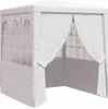 A white party tent with windows and curtains. Náhled obrázku produktu