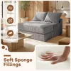COSTWAY – rozkładana sofa 2 w 1, sofa podłogowa z polaru w Podgląd zdjęcia produktu 5