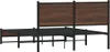 vidaXL Metallbett ohne Matratze Braun Eichen-Optik 140x200 Produktbild-Vorschau 5