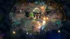 An overhead view of a battle scene in a video game, with characters fighting and explosions. Produktbild-Vorschau
