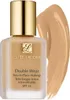 A bottle of Estee Lauder Double Wear foundation with a swatch of the product next to it. Náhled obrázku produktu