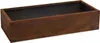 A rectangular planter box with a rusted metal finish. Produktbild-Vorschau
