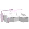 4-tlg. Garten-Sofagarnitur mit Kissen Schwarz Poly Rattan Produktbild-Vorschau 3