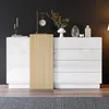 OKWISH Buffet Blanc Brillant avec 4 Tiroirs et 2 Portes - Voir les images du produit 2