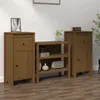vidaXL Sideboards 2 Stk. Honigbraun 40x35x80 cm Massivholz Produktbild-Vorschau 2