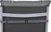 Close-up view of the back of a gray chair cushion with straps. Produktbild-Vorschau
