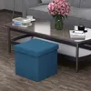 Intirilife Faltbare Sitzhocker 30x30x30 cm in OZEAN BLAU - Produktbild-Vorschau 6