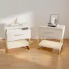 UnboxG 2er Set Nachttische aus Samt in Beige, Produktbild-Vorschau 1