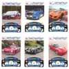 A collage of trading cards featuring different sports cars with their specifications displayed. Produktbild-Vorschau