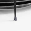 Close-up of the bottom of a black metal shelf leg with a clear plastic protector. Anteprima dell’immagine prodotto
