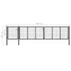 Gartentor Stahl 500×100 cm Anthrazit Produktbild-Vorschau 5