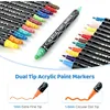 Acrylstifte 36 Farben Wasserfest Dual Tip Multimarker für Produktbild-Vorschau 2