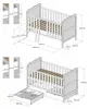 ISABEL Babybett 2in1 140x70 cm Kaschmir mit 2 Schubladen, Produktbild-Vorschau 2