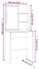 vidaXL Schminktisch mit LED Schwarz 60x40x140 cm Produktbild-Vorschau 6