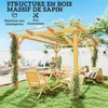 Outsunny Pergola jardin exterieur 3 x 4 m, pergola en bois, Voir les images du produit 6