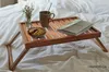 Bett Tablett aus Akazien Holz ca. 49 x 33 cm - mit Füßen / Produktbild-Vorschau 2