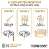 MONZANA® Plafonnier Ciel étoilé Rond Ø 38cm Abat-jour Tissu Voir les images du produit 3