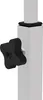 A close-up view of a black star-shaped knob on a gray metal pole, likely part of an adjustable piece of furniture. Náhled obrázku produktu
