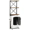 vidaXL Traktor-Weinschrank Weiß 49x31x172 cm Raues Produktbild-Vorschau 1