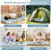 A collage of four images showing different uses of a futon mattress: as a sleeping mat, a camping mat, a play mat for children, and a yoga mat. Náhled obrázku produktu
