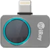 A close-up, front-facing view of a thermal camera attachment for an Apple device. Voir les images du produit