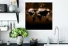 MuchoWow® Poster Weltkarte - Sepia - Schwarz 50x50 cm - Produktbild-Vorschau 3