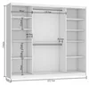 BELINI Verona SI : Armoire coulissante de 232 cm, blanche, Voir les images du produit 3