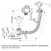 Ablaufgarnitur Badewanne Ab- / Über Einlauf Automat Siphon Produktbild-Vorschau 2