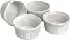 Four white ceramic ramekins are arranged on a white background. Produktbild-Vorschau