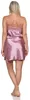 Damen Negligé Satin Nachtkleid Reizwäsche mit Spitze; Produktbild-Vorschau 4