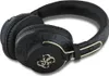 A pair of black wireless headphones with gold accents and the Guess logo. Produktbild-Vorschau