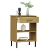Konsolenschrank OSLO mit Metallbeinen Braun Massivholz Produktbild-Vorschau 3