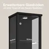 K-Möbel Glasvitrine stehend in Schwarz (176x37x33 cm) mit 4 Produktbild-Vorschau 5