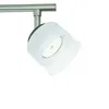 A close-up shot of a modern track lighting fixture with a white glass shade. Produktbild-Vorschau