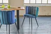 KAWOLA Stuhl JADA Esszimmerstuhl Velvet blau Fuß schwarz Produktbild-Vorschau 6