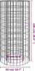 vidaXL Foyer en gabion Ø 50 cm Fer galvanisé Voir les images du produit 5