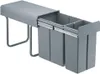 A gray pull-out trash can system with two compartments. Náhľad obrázku produktu