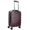 A burgundy suitcase with wheels and a retractable handle against a white background. Produktbild-Vorschau