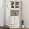 vidaXL Highboard VIGO Weiß 78x40x175 cm Massivholz Kiefer Produktbild-Vorschau 1