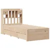 vidaXL Bücherregalbett ohne Matratze 75x190 cm Massivholz Produktbild-Vorschau 3