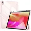 A pink iPad case with a stand and Apple Pencil holder is shown, with a second case in the background. Produktbild-Vorschau