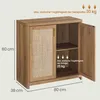 VASAGLE Küchenschrank im Boho-Stil, Türen Rattan-Optik, Produktbild-Vorschau 15