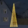 vidaXL Albero di Natale a LED per pennone 1534 LED bianco Anteprima dell’immagine prodotto 2