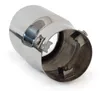 A close-up studio shot of a chrome exhaust tip on a white background. Produktbild-Vorschau
